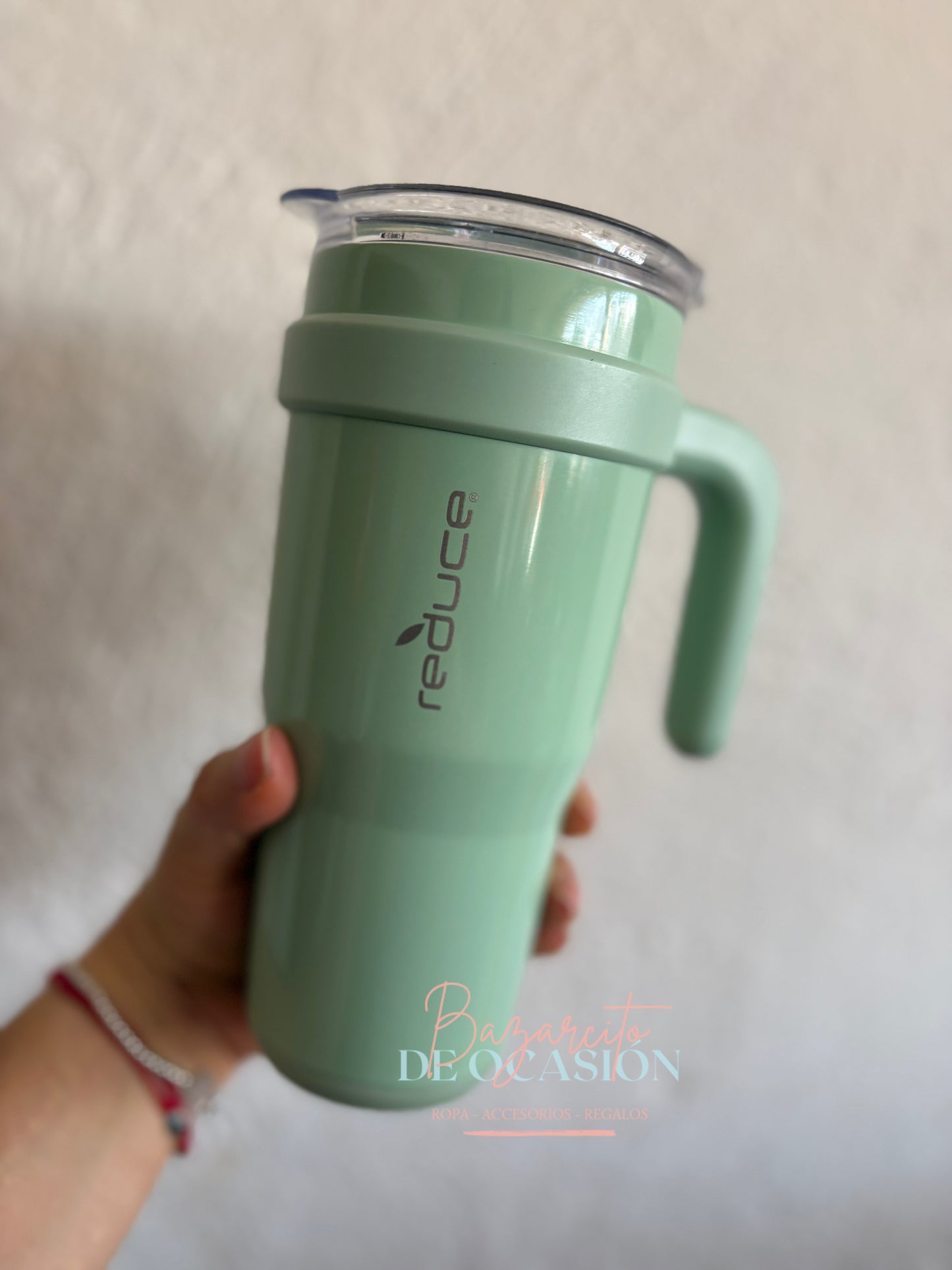 Vaso Reduce con tapa y popote